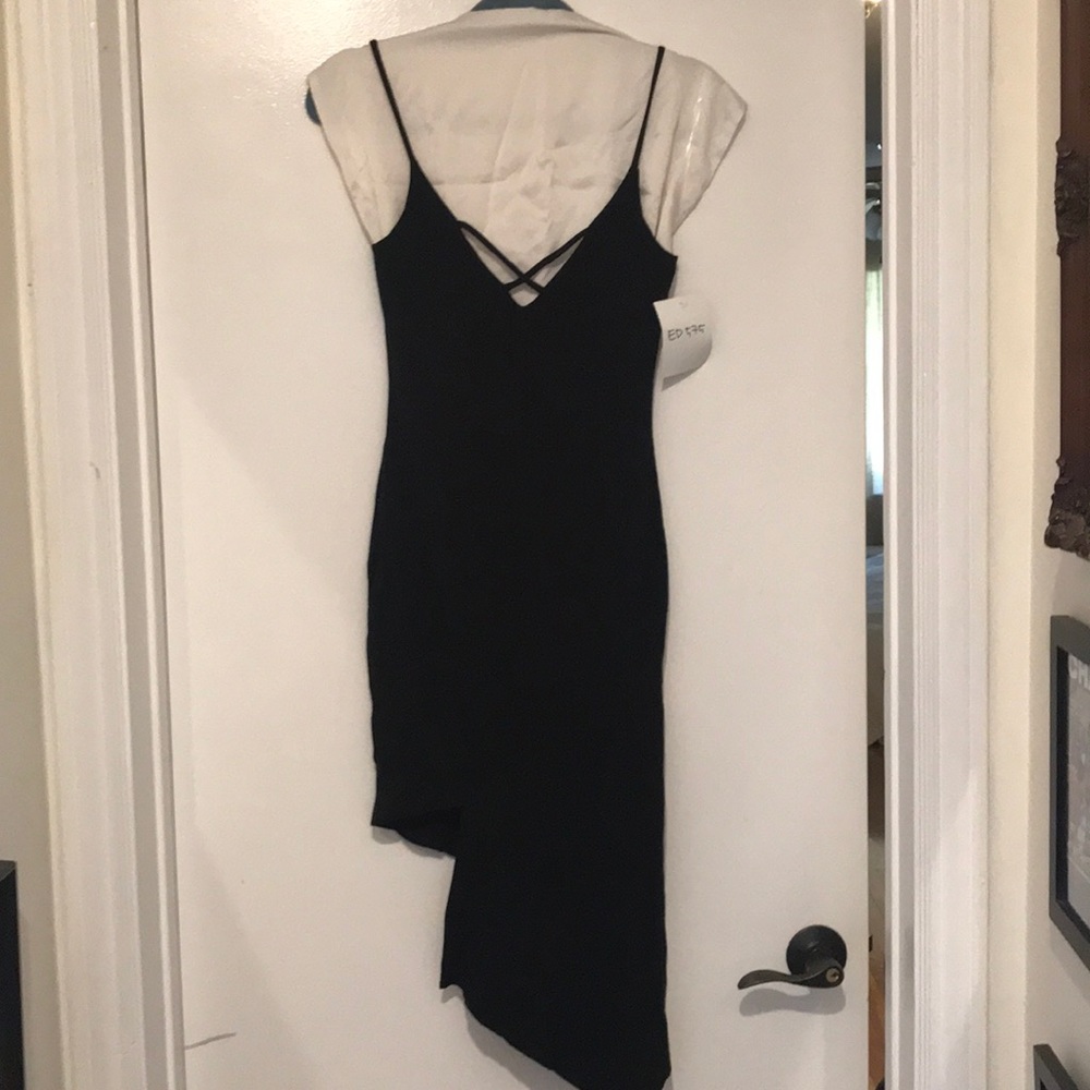 Little black dress irregular hem